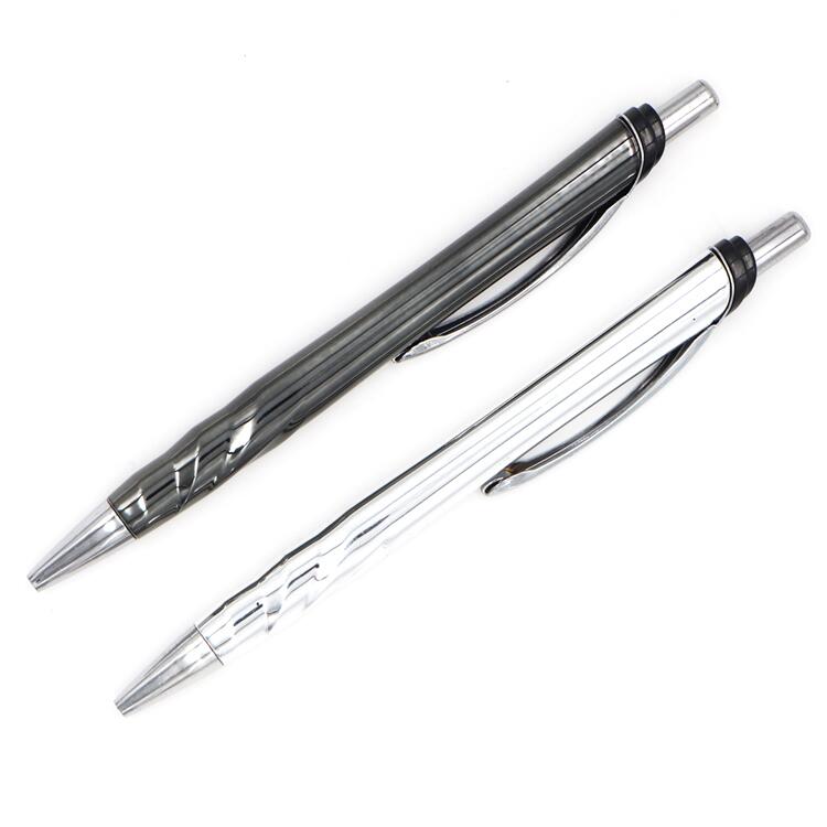 Wholesale Black/ white press metal ballpoint pen Supplier